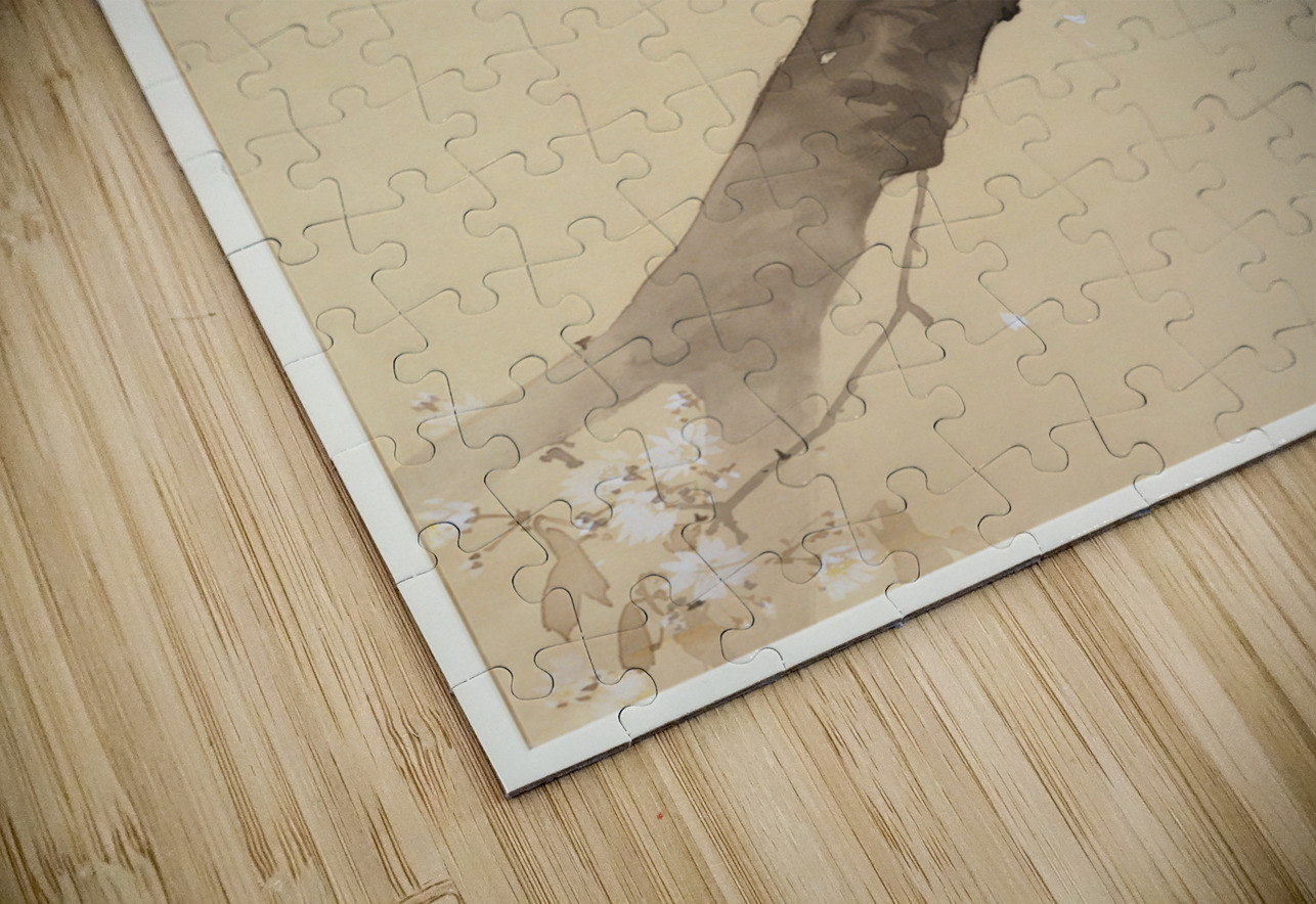 Pheasant on cherry blossom branch 1887-1945 by Ohara Koson 1877-1945. IStockHistory com Puzzle