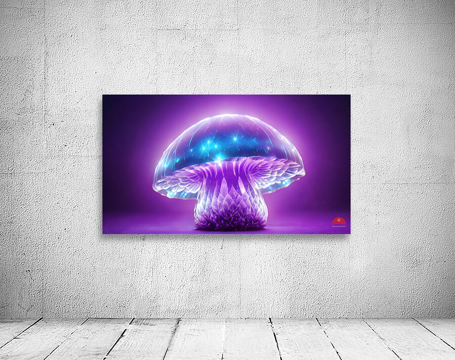 Purple Moon  Mushroom By ISHISH Wall Preview