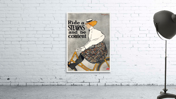 Ride a Stearns and be content 1896 by Edward Penfield Wall Preview