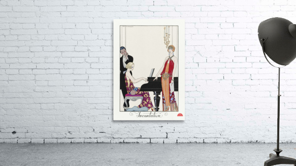 Incantation: France XXe si&egravecle 1923 fashion illustration  by George Barbier.  Wall Preview