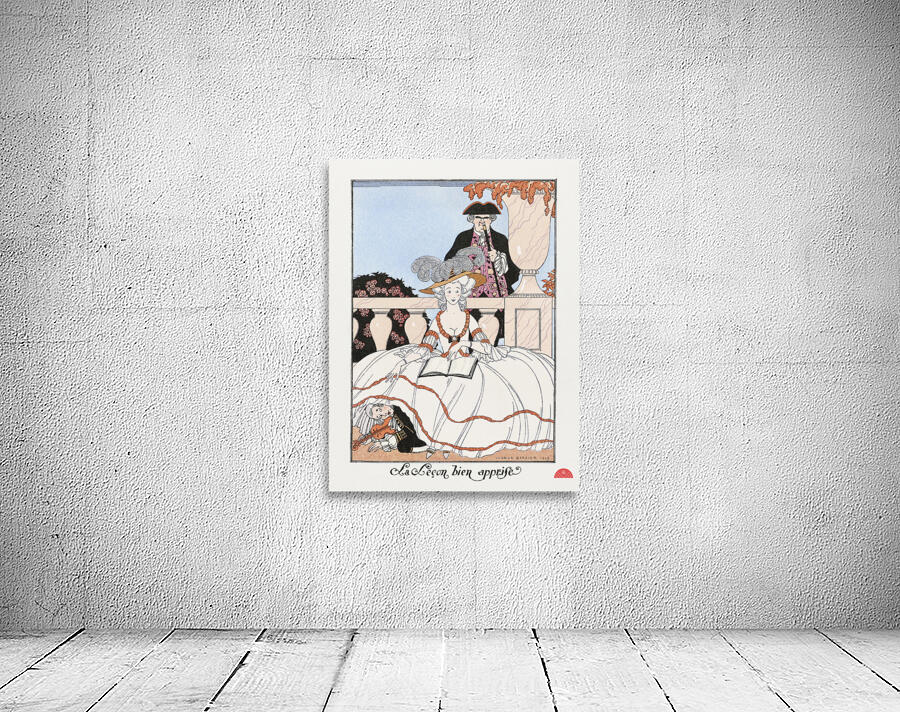 La Le&ccedilon bien apprise 1919 fashion illustration  by George Barbier.  Wall Preview