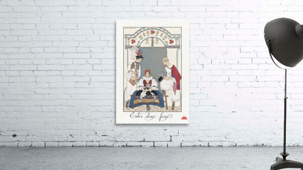 Entre deux feux 1923 fashion illustration  by George Barbier.  Wall Preview