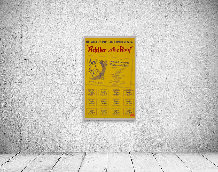 Fiddler on the Roof 1967 1905–1970 Artcraft Lithograph Poster Wall Preview