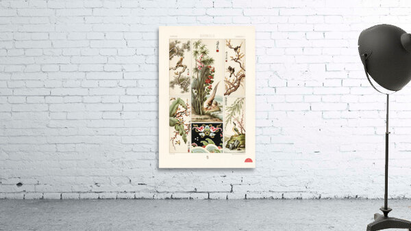 Chinese pattern. 1888 edition Lornement Polychrome by Albert Racine 1825–1893. Wall Preview