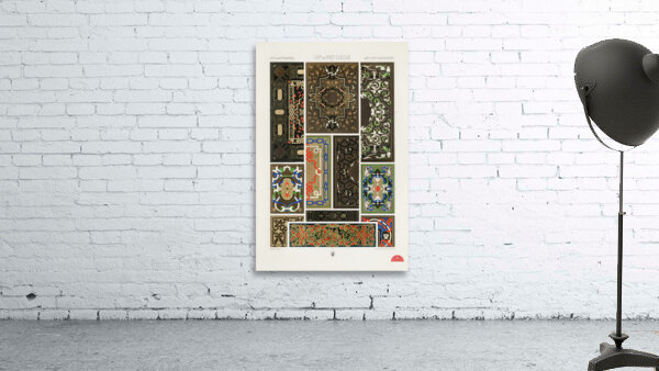 16th and 17th Century pattern. 1888 edition Lornement Polychrome by Albert Racine 1825–1893. Wall Preview