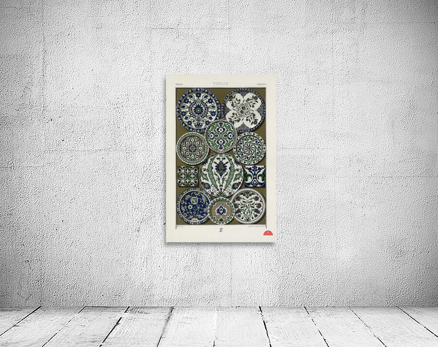 Persian pattern Lornement Polychrome 1888 by Albert Racinet 1825-1893. 1888 edition. Wall Preview