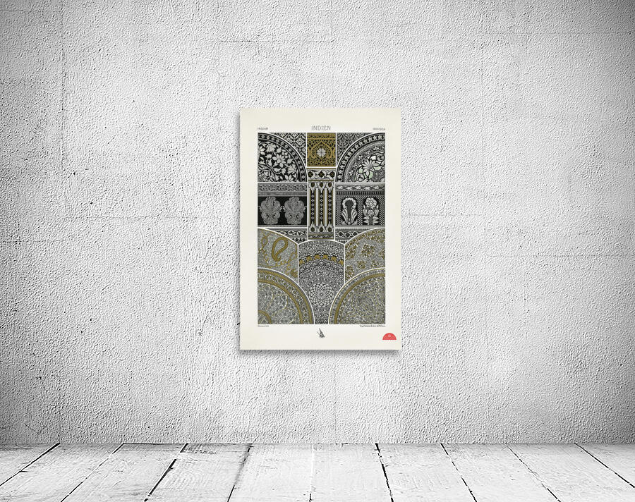 Indian pattern. 1888 edition Lornement Polychrome by Albert Racine 1825–1893. Wall Preview