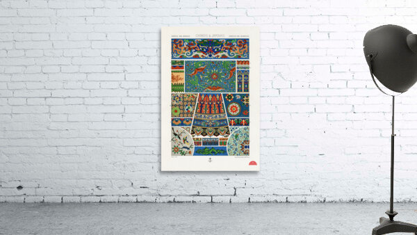 Chinese and Japanese pattern Lornement Polychrome 1888 by Albert Racinet 1825-1893. 1888 edition. Wall Preview