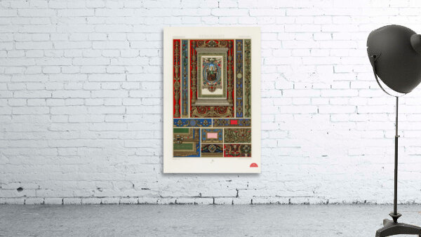 Renaissance pattern. 1888 edition Lornement Polychrome by Albert Racine 1825–1893. Wall Preview