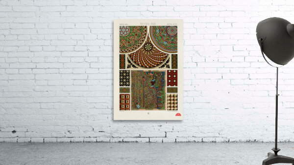 Middle-Ages pattern. 1888 edition Lornement Polychrome by Albert Racine 1825–1893. Wall Preview