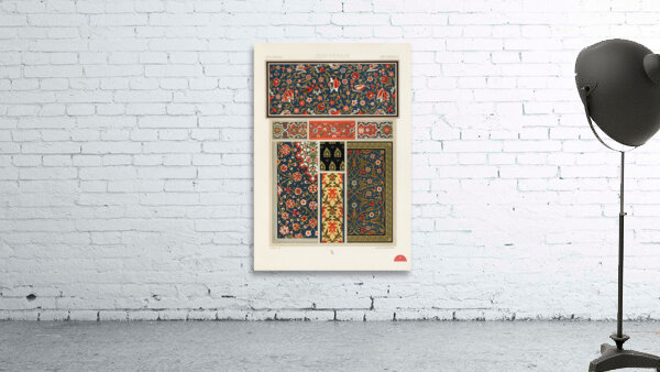 Indo-Persian pattern. 1888 edition Lornement Polychrome by Albert Racine 1825–1893. Wall Preview