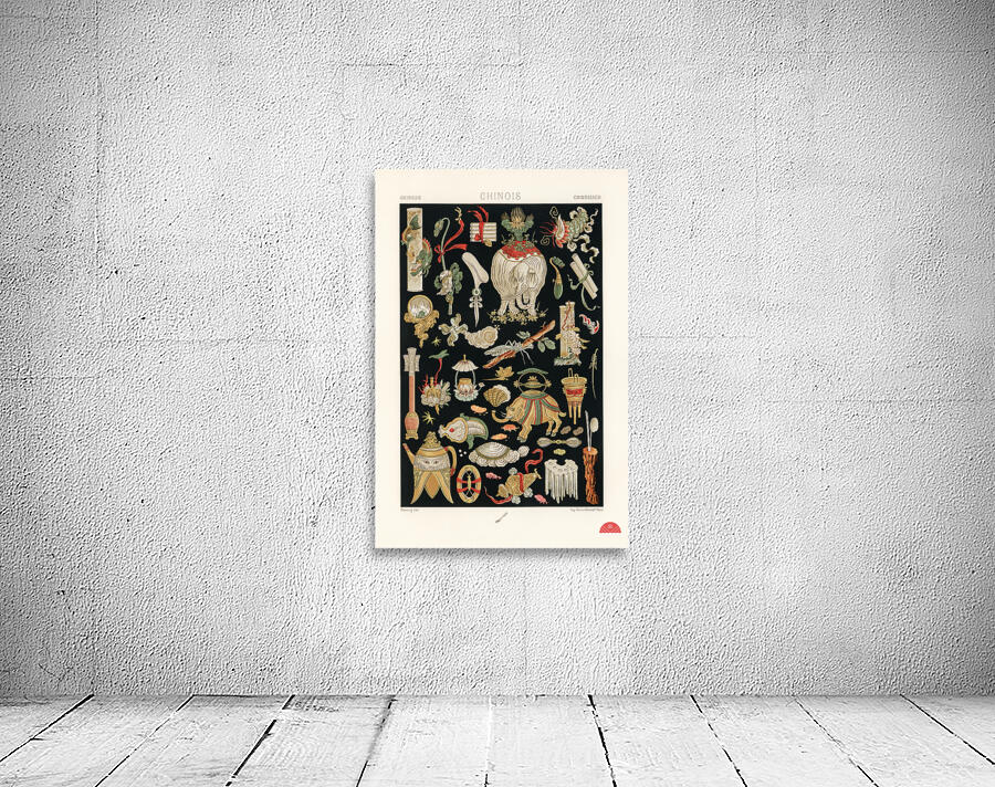 Chinese pattern Lornement Polychrome 1888 by Albert Racinet 1825-1893. 1888 edition. Wall Preview