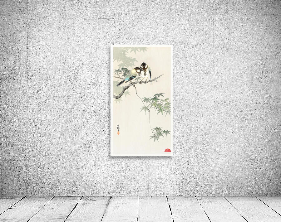 Great tits on maple branch 1900 - 1936 by Ohara Koson 1877-1945. Wall Preview