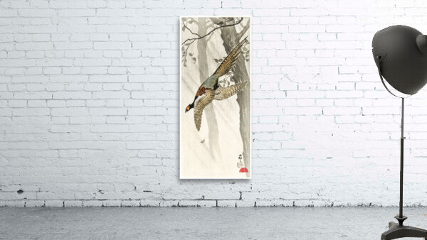 Flying pheasant 1900 - 1910 by Ohara Koson 1877-1945. Wall Preview