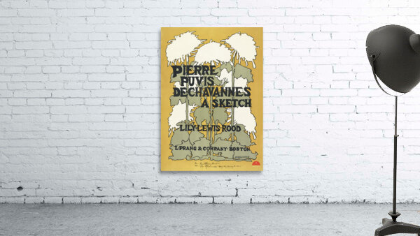 Pierre Puvis De chavannes a sketch Lily Lewis Rood 1895 book cover of flowers in art nouveau style by Ethel Reed .  Wall Preview