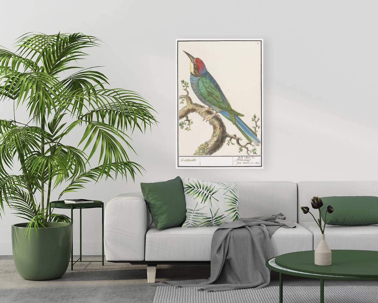 European bee eater in vintage style Reproduction