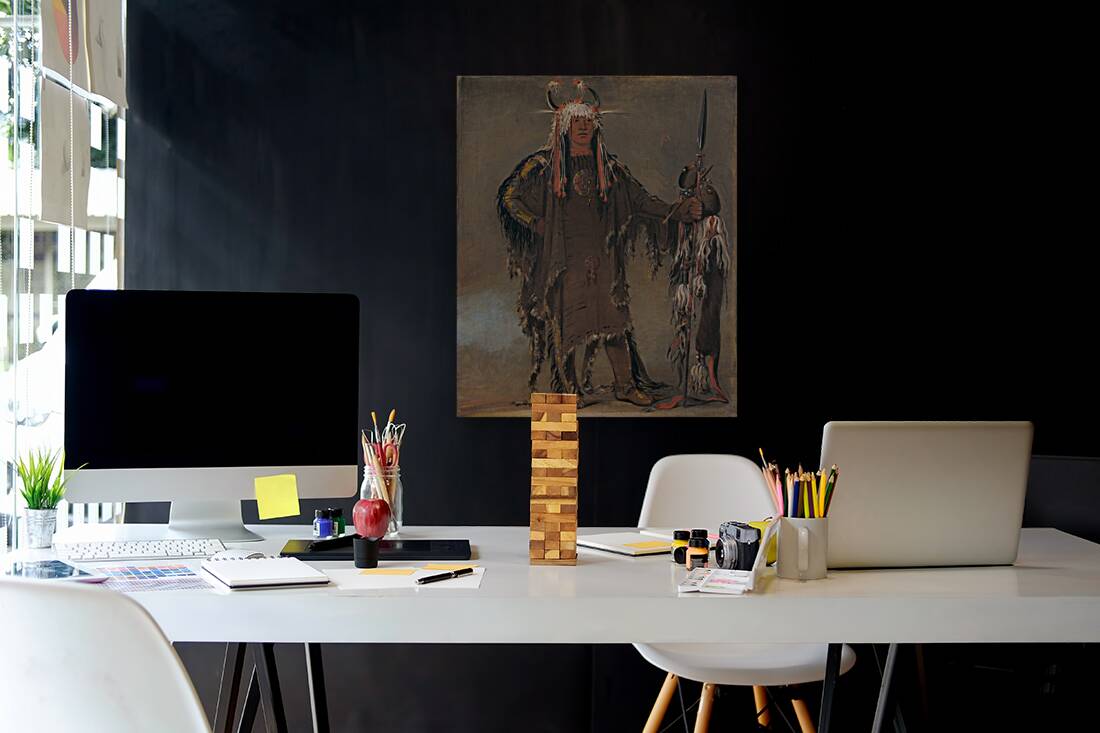 Peh-Tó-Pe-Kiss Eagle’s Ribs a Piegan Chief 1832 Reproduction