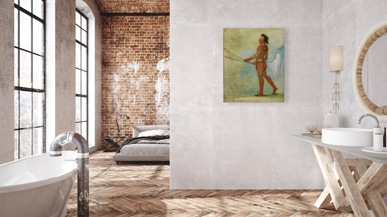 Tul-Lock-Chísh-Ko Drinks The Juice of The Stone In Ball-Player’s Dress 1834 Reproduction