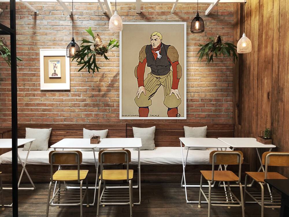 American football player 1907 by Edward Penfield Reproduction