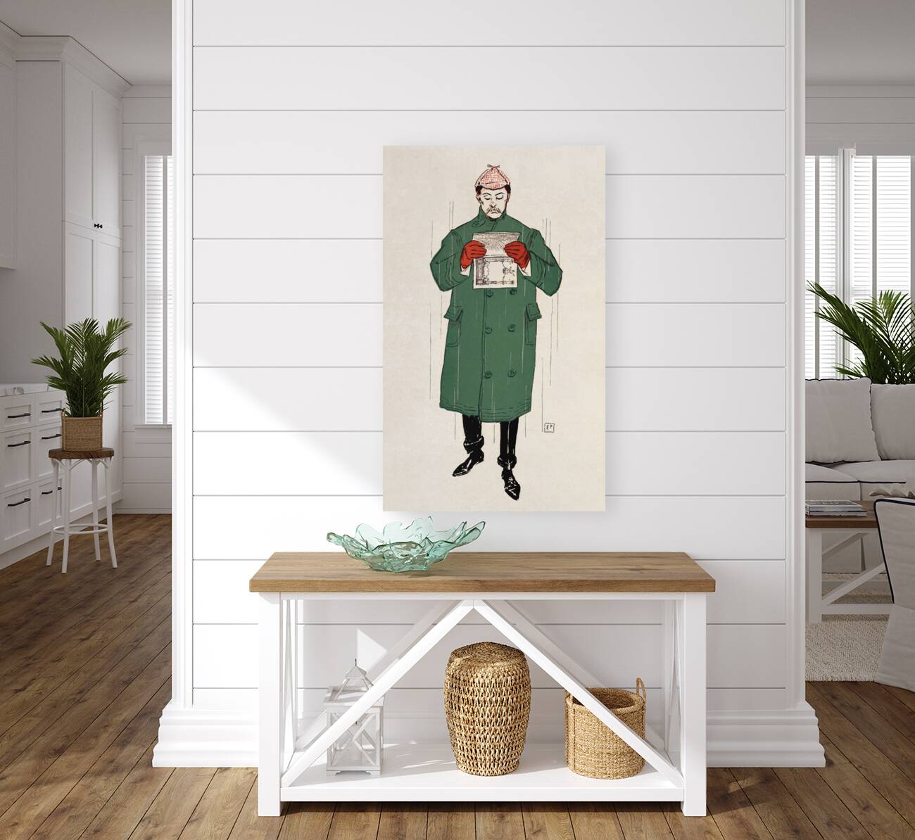 Man reading book 1893 by Edward Penfield Reproduction