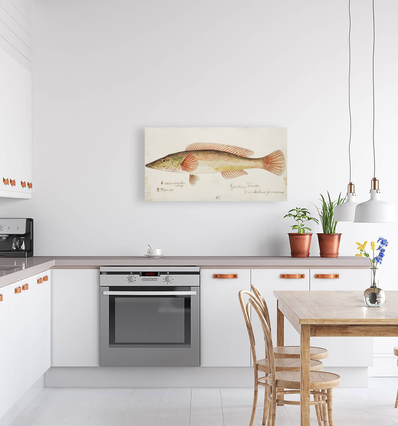 Antique fish South Pacific Fishes by Frank Edward Clarke 1849-1899.  Reproduction