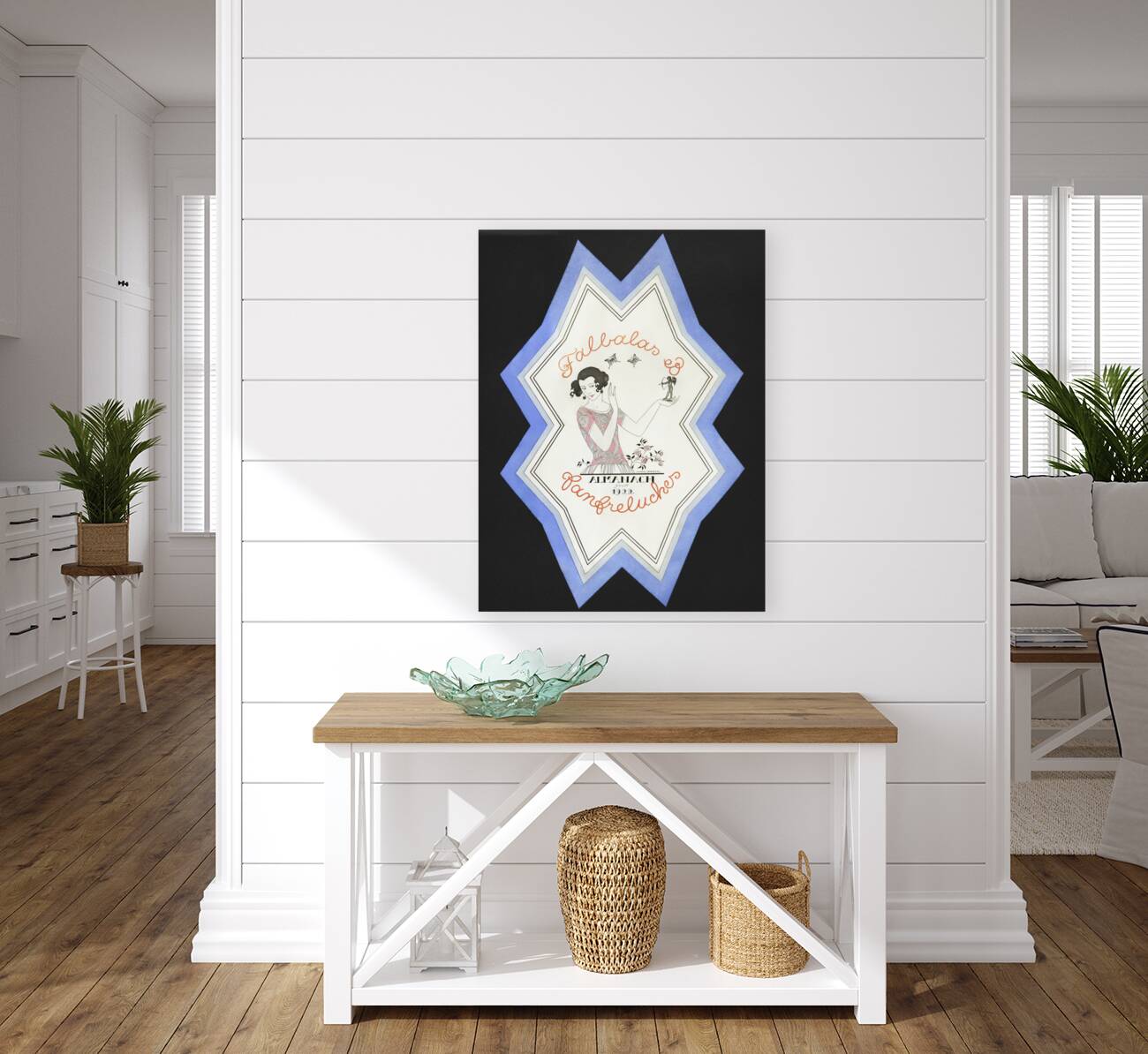 Almanach des Modes pr&eacutesentes pass&eacutees & futures pour Falbalas et Fanfreluches 1922 fashion illustration  by George Barbier.  Reproduction