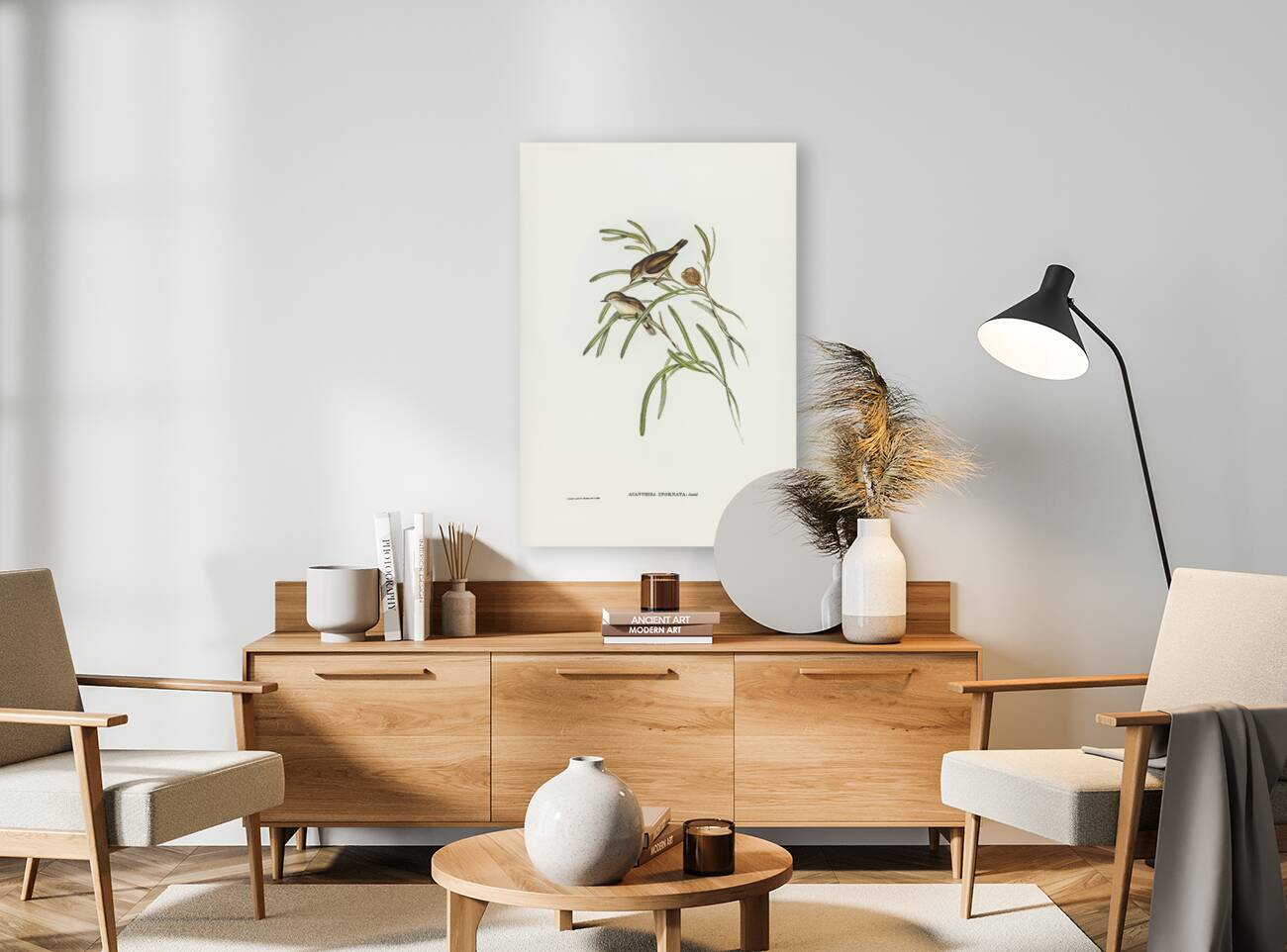 Plain-coloured Acanthiza Acanthiza inornata illustrated by Elizabeth Gould 1804–1841 for John Gould’s 1804-1881 Birds of Australia  Reproduction