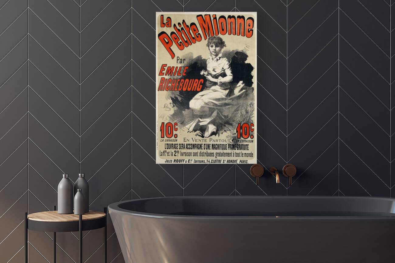 La Petite Mionne Par Emile Richebourg 1884 Poster by Jules Chéret Reproduction