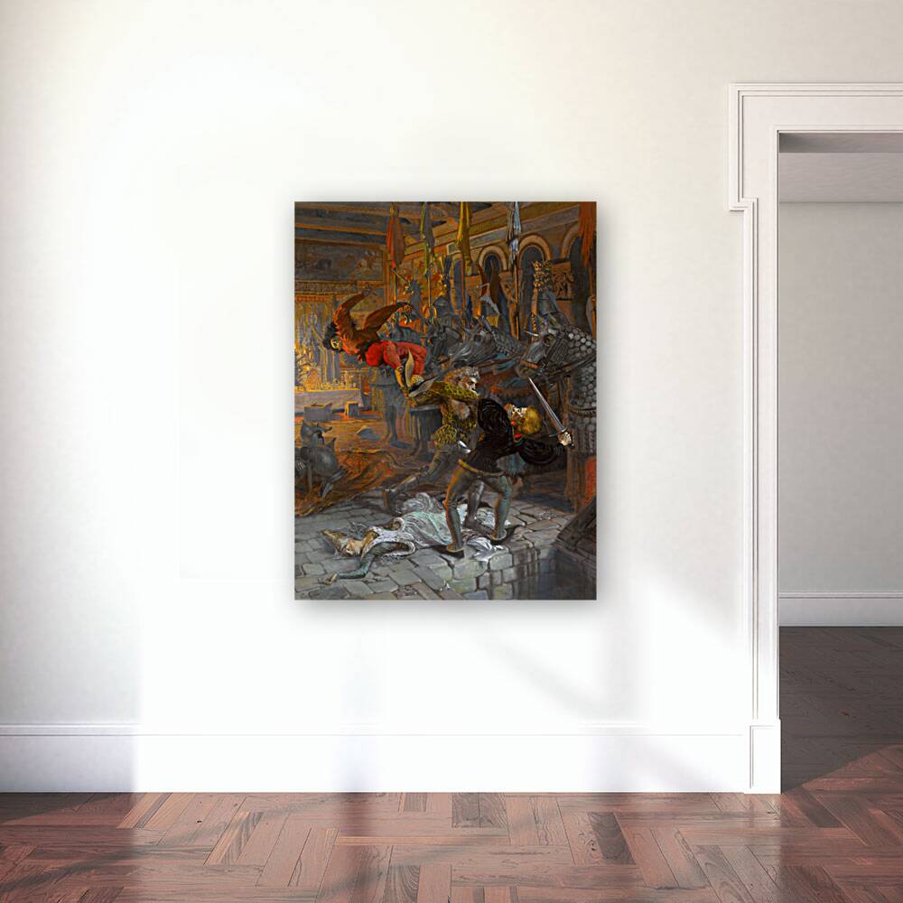 Eviradnus 1903 Illustration by Eugène Samuel Grasset Reproduction