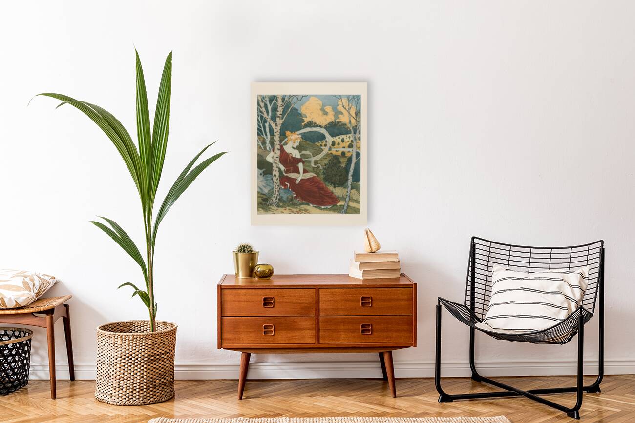 Dans Les Bois ca. 1899 Illustration by Eugène Samuel Grasset Reproduction