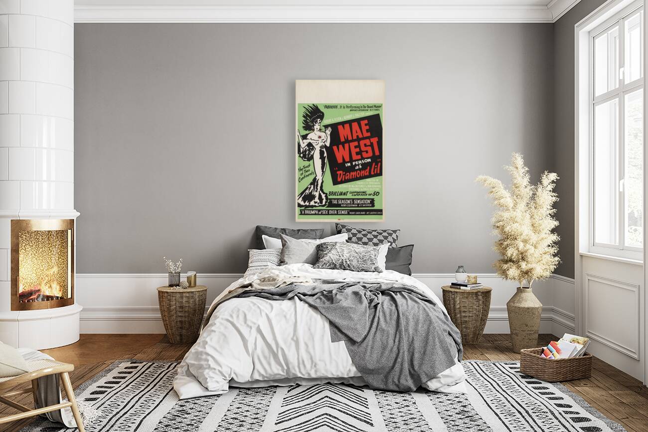 Mae West in person as ‘Diamond Lil’ 1951 Artcraft Lithograph Poster 1905–1970 Reproduction