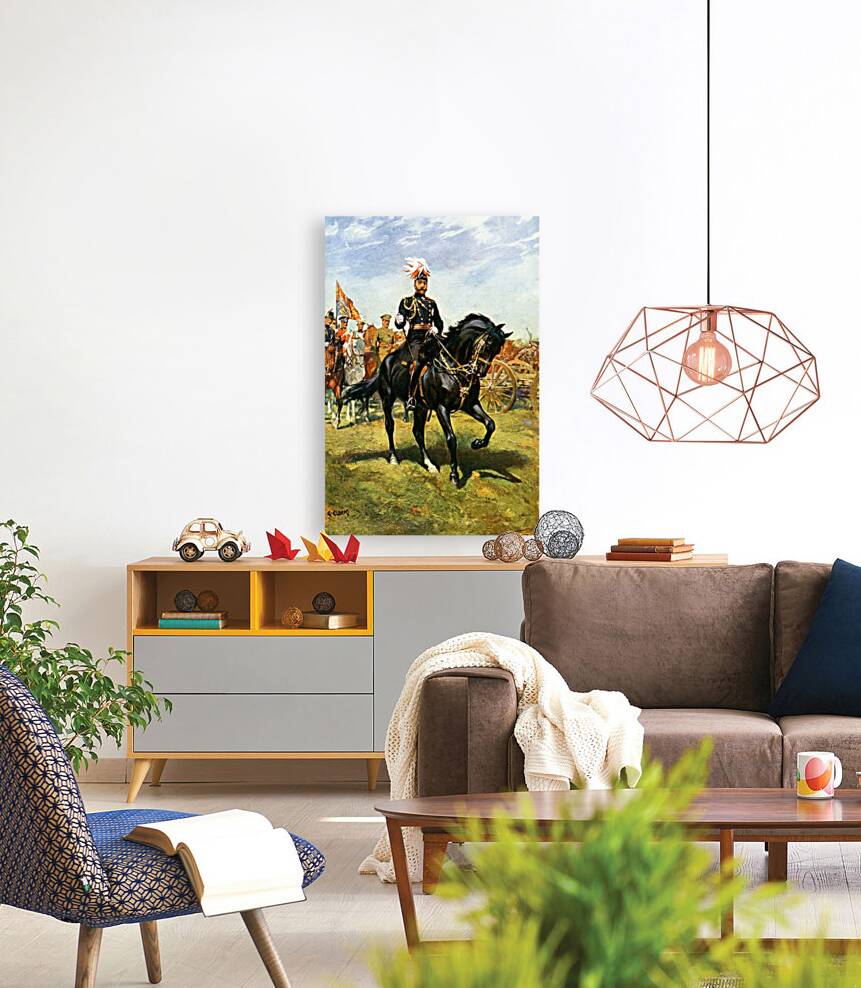 H.M. King George V. On His Charger Rupert Christopher Clark English 1875–1942 Reproduction