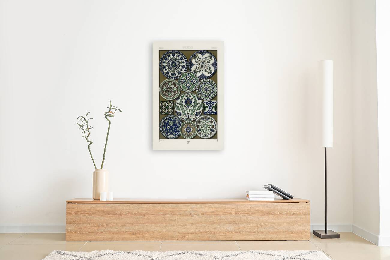 Persian pattern Lornement Polychrome 1888 by Albert Racinet 1825-1893. 1888 edition. Reproduction