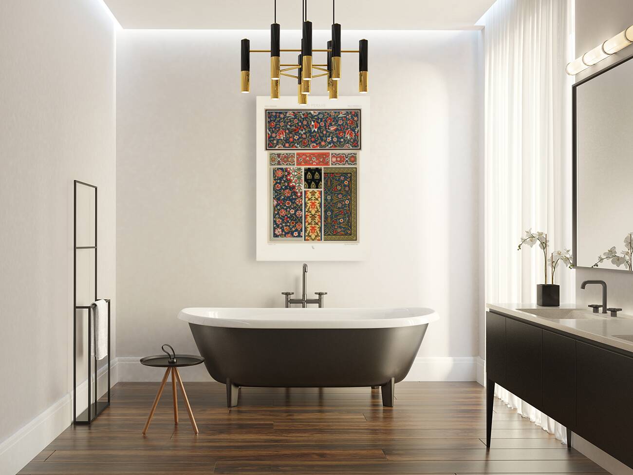 Indo-Persian pattern. 1888 edition Lornement Polychrome by Albert Racine 1825–1893. Reproduction