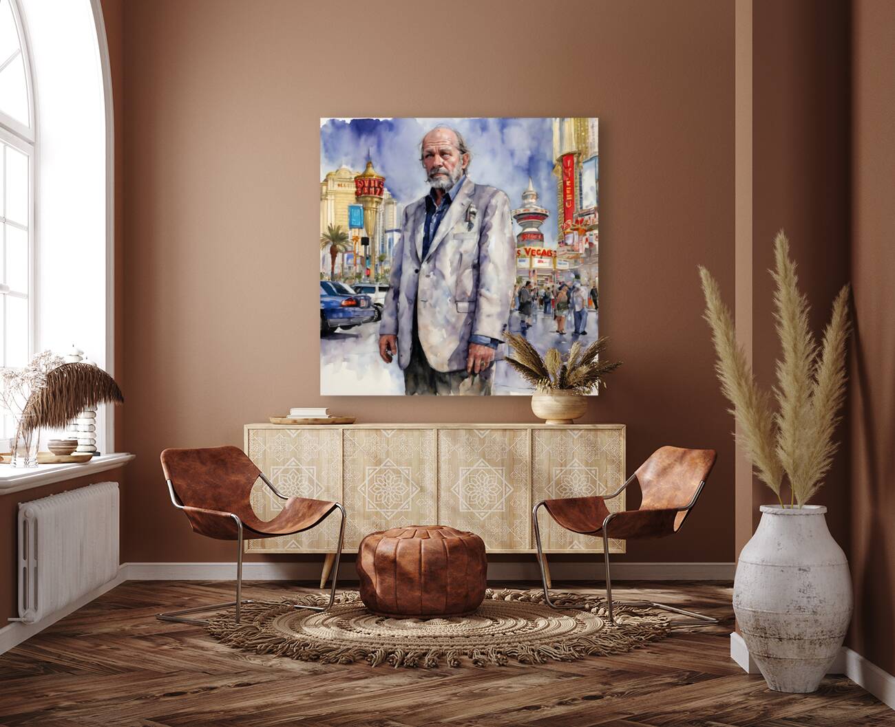 Watercolor “Broke” By Bruce Lazarus Reproduction