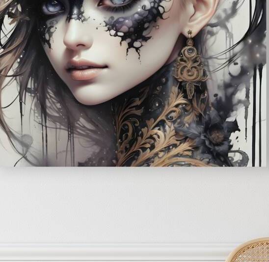 A  Gorgeously Drawn Face By ISHISH by IStockHistory com