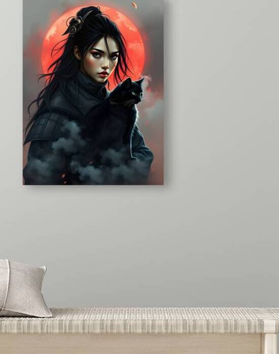 Ronin Woman and Her Cat By ISHISH by IStockHistory com