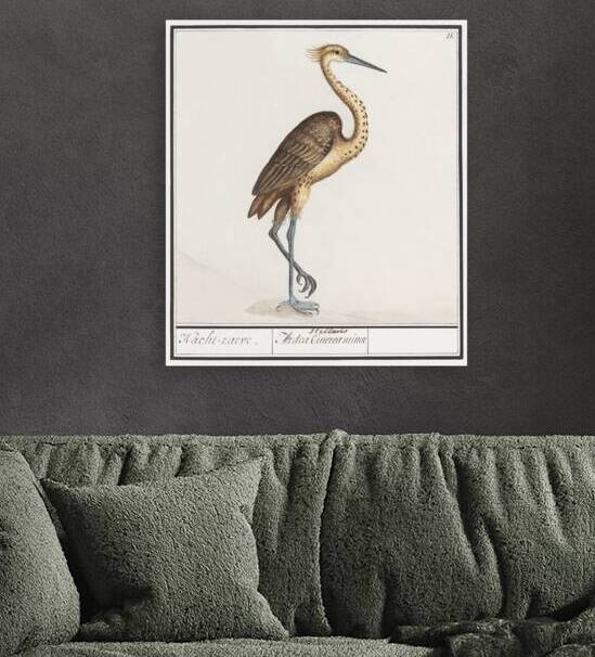 Heron in vintage style by IStockHistory com
