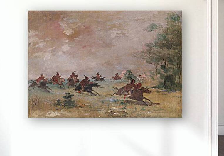 Comanche War Party Mounted On Wild Horses 1834-1837 by IStockHistory com