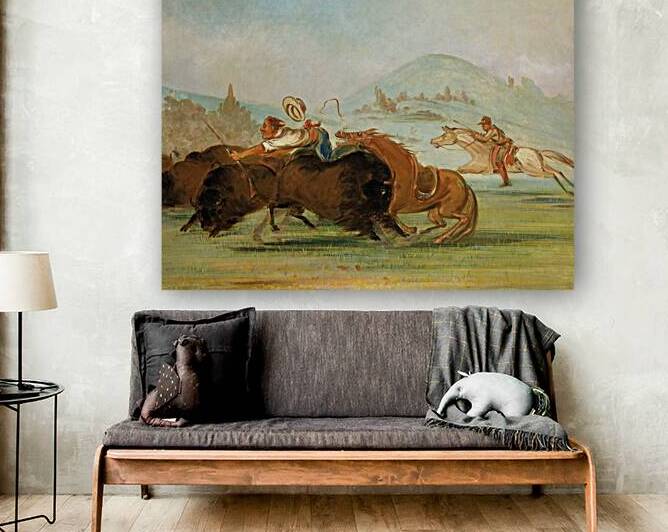 Batiste And I Running Buffalo Mouth of The Yellowstone 1832-1833 by IStockHistory com