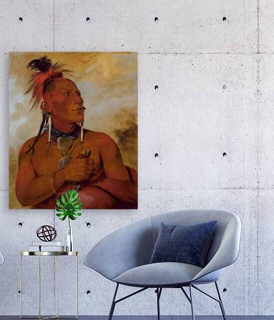 Meach-O-Shín-Gaw Little White Bear a Distinguished Brave 1832 by IStockHistory com