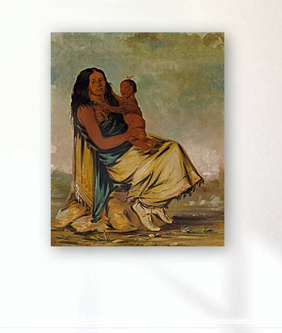 Wáh-Chee-Te Wife of Cler-Mónt And Child 1834 by IStockHistory com