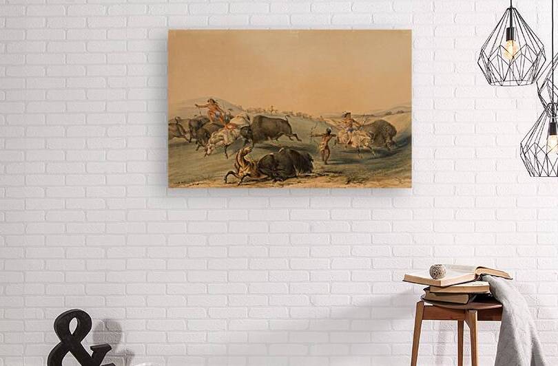 Buffalo Hunt Chase 1844 by IStockHistory com