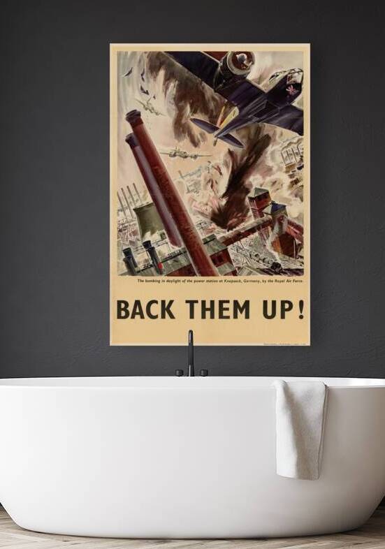 The Bombing in Daylight of the Power Station at Knapsack Germany by the Royal Air Force – Back Them Up! by IStockHistory com