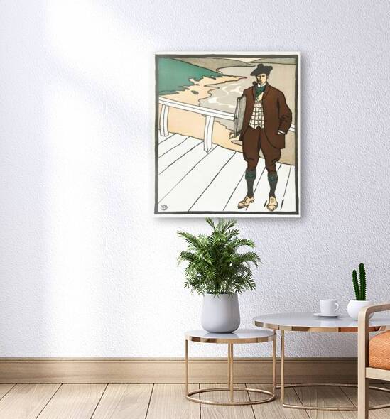 Man smoking a pipe 1899  by Edward Penfield by IStockHistory com