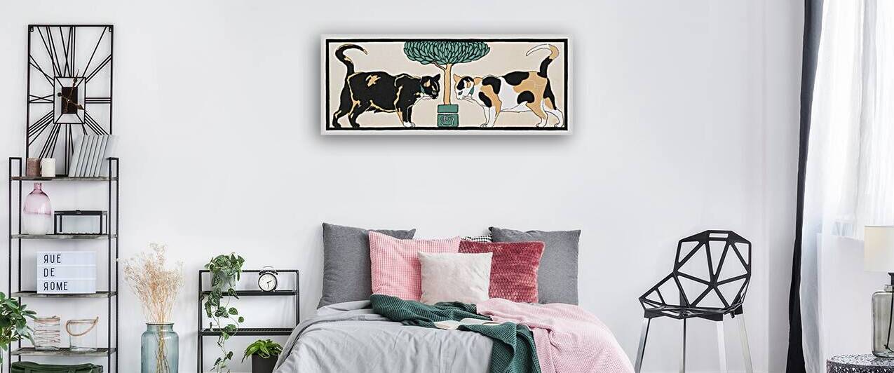 Cats under a tree 1898 by Edward Penfield. by IStockHistory com