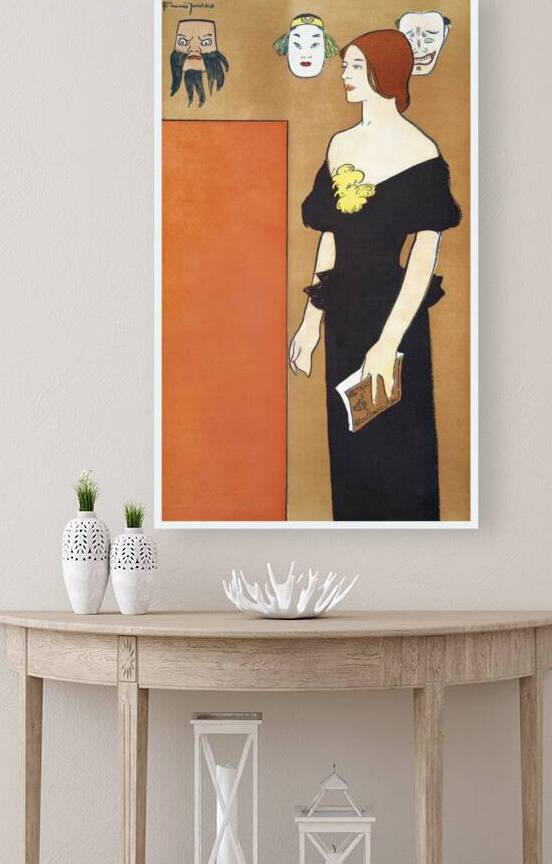 Woman in black dress ca. 1890-1907 by Edward Penfield by IStockHistory com