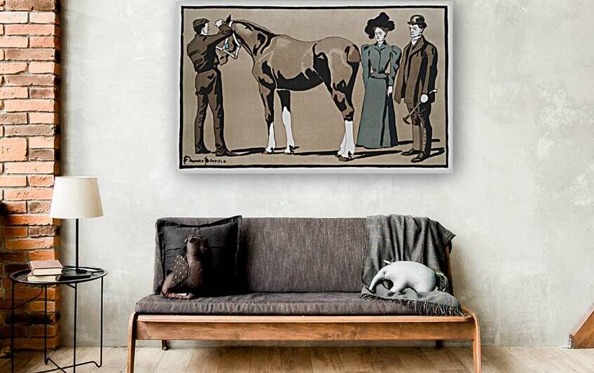 People and horse ca. 1890-1907  by Edward Penfield by IStockHistory com