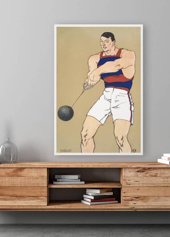 Hammer throw 1908 by Edward Penfield by IStockHistory com