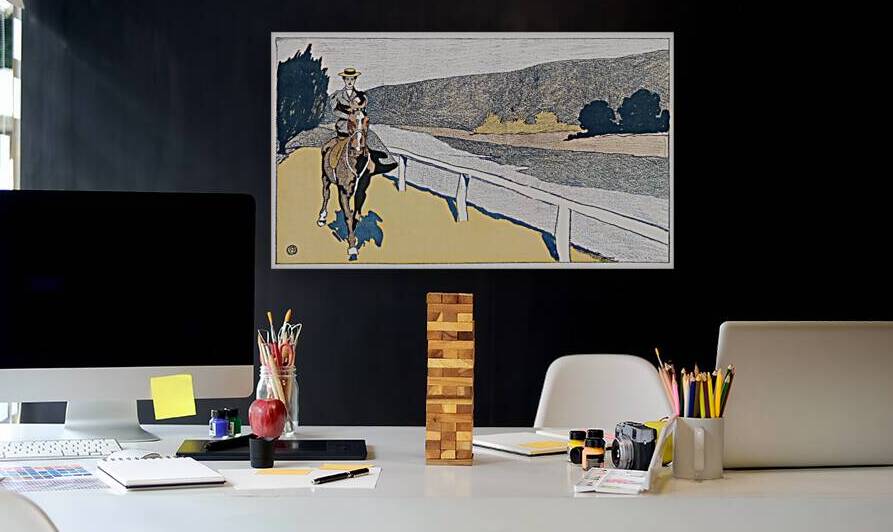 Woman riding a horse 1898 by Edward Penfield by IStockHistory com